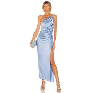 THE Sei X REVOVLE One Shoulder Midi Dress in Sky